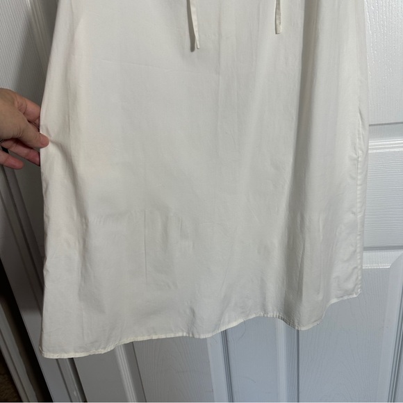 Theory "Nallane" white light poplin shift dress, size 2, sleeveless, summer - Picture 3 of 11